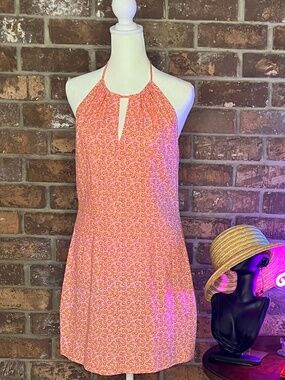 Pink/Red/Yellow Summer Halter Dress